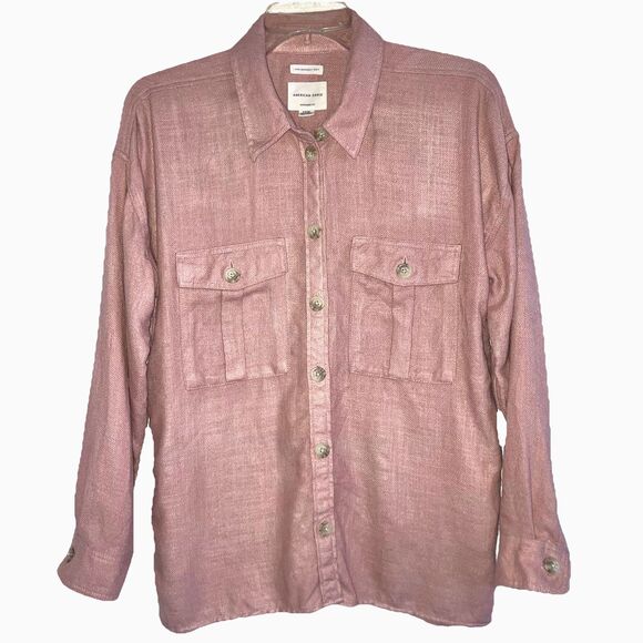 AMERICAN EAGLE OUTFITTERS S AHH MAZINGLY SOFT Flannel Shirt Jacket Top Shacket - Picture 1 of 5